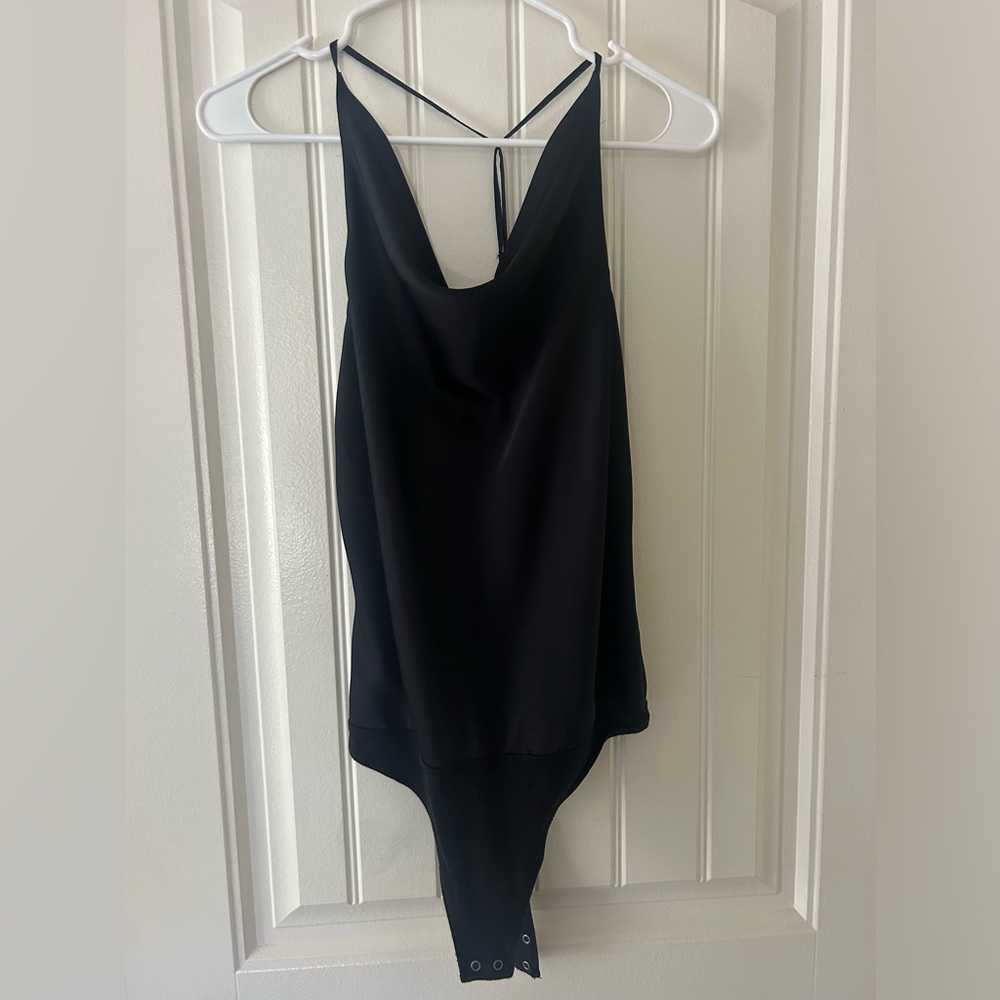 Abercrombie Black Cowl Bodysuit small